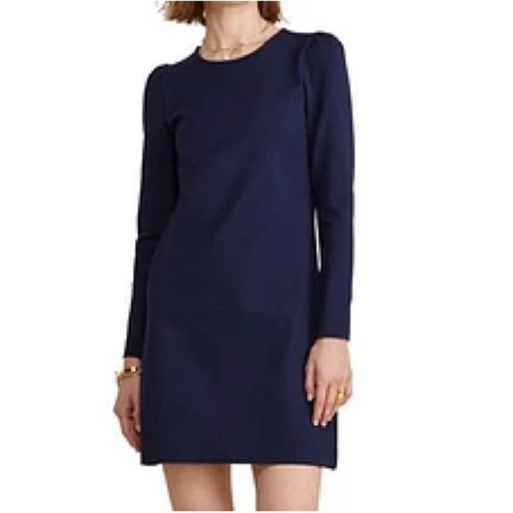 VINEYARD VINES: Ponte Puff Sleeve Dress; Nautical Navy, Medium